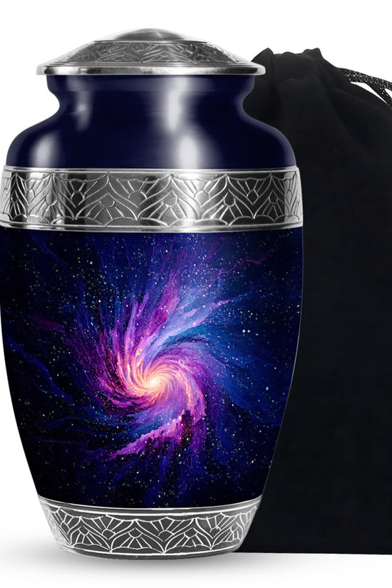 Galaxy Cremation Urn for Ashes – Cosmic Nebula Decorative Memorial Urn