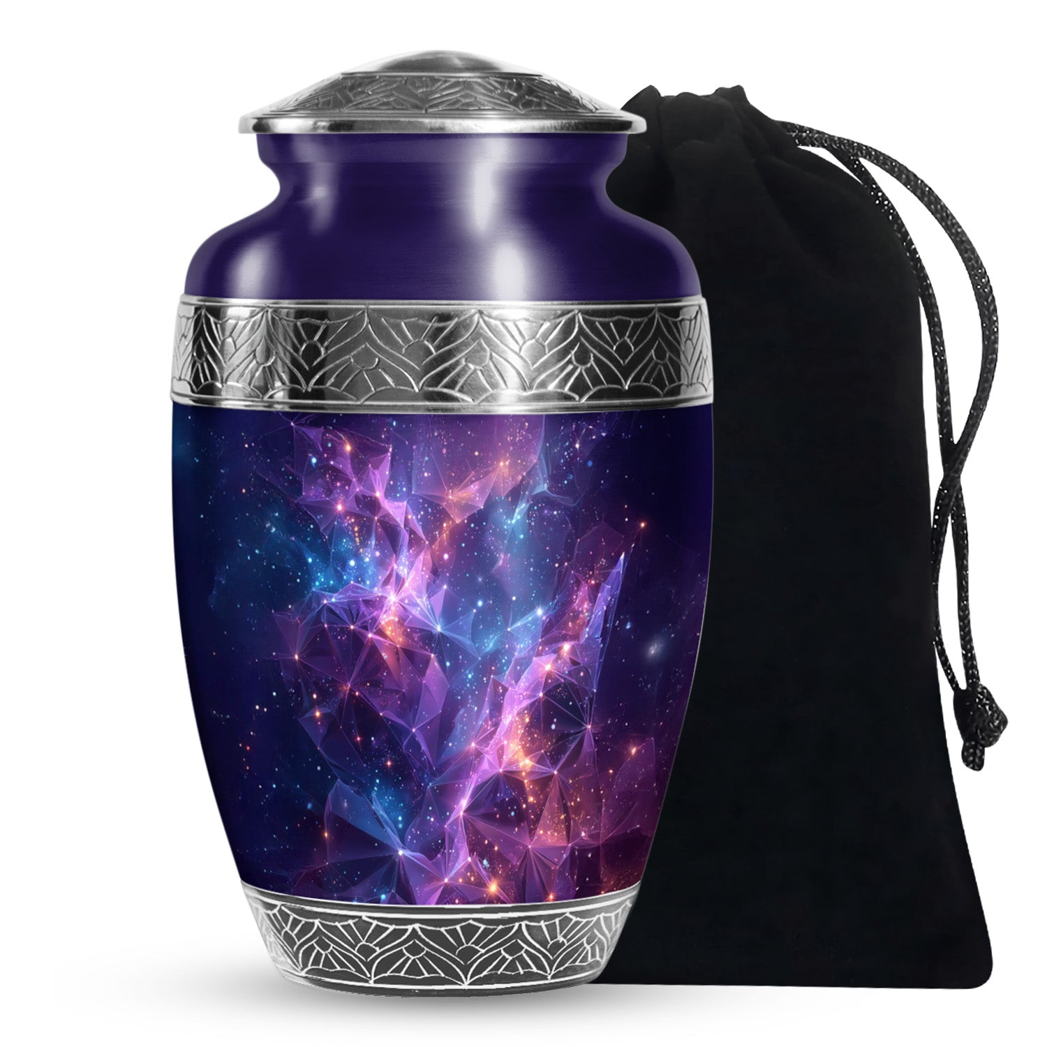 Galaxy Cremation Urn – Cosmic Purple Memorial Ashes Urn For Ashes