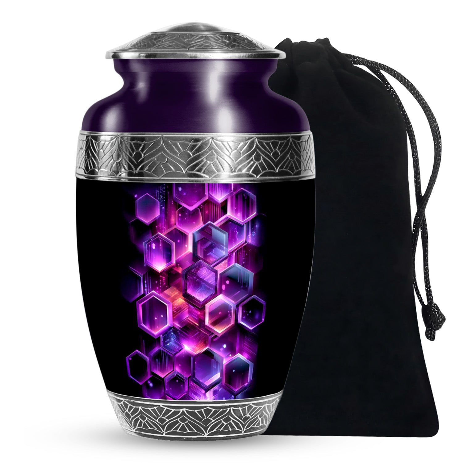 Artistic Geometric Cremation Urn - Large Decorative Urns For Ashes