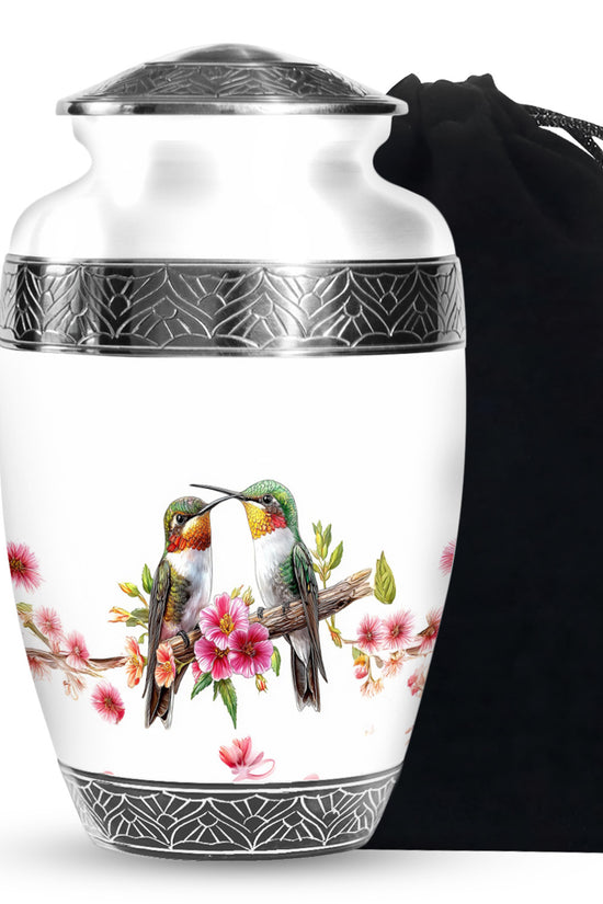 Love Birds Cremation Urn - Hummingbird Memorial Urn For Couple
