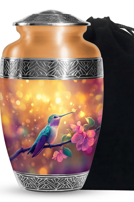 Beautiful Hummingbird Urn - Premium Memorial Urn For Huamn Ashes