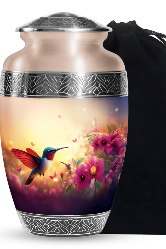 Hummingbird Cremation Urn - Nature Funeral Urn For Human Ashes