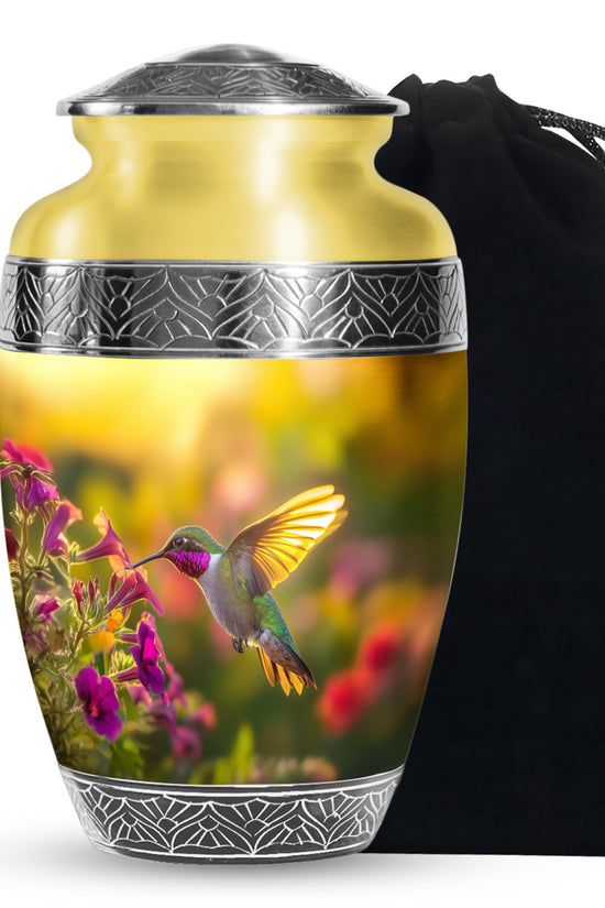 Classic Hummingbird Memorial Urn - Artistic Funeral Urn For Male & Female