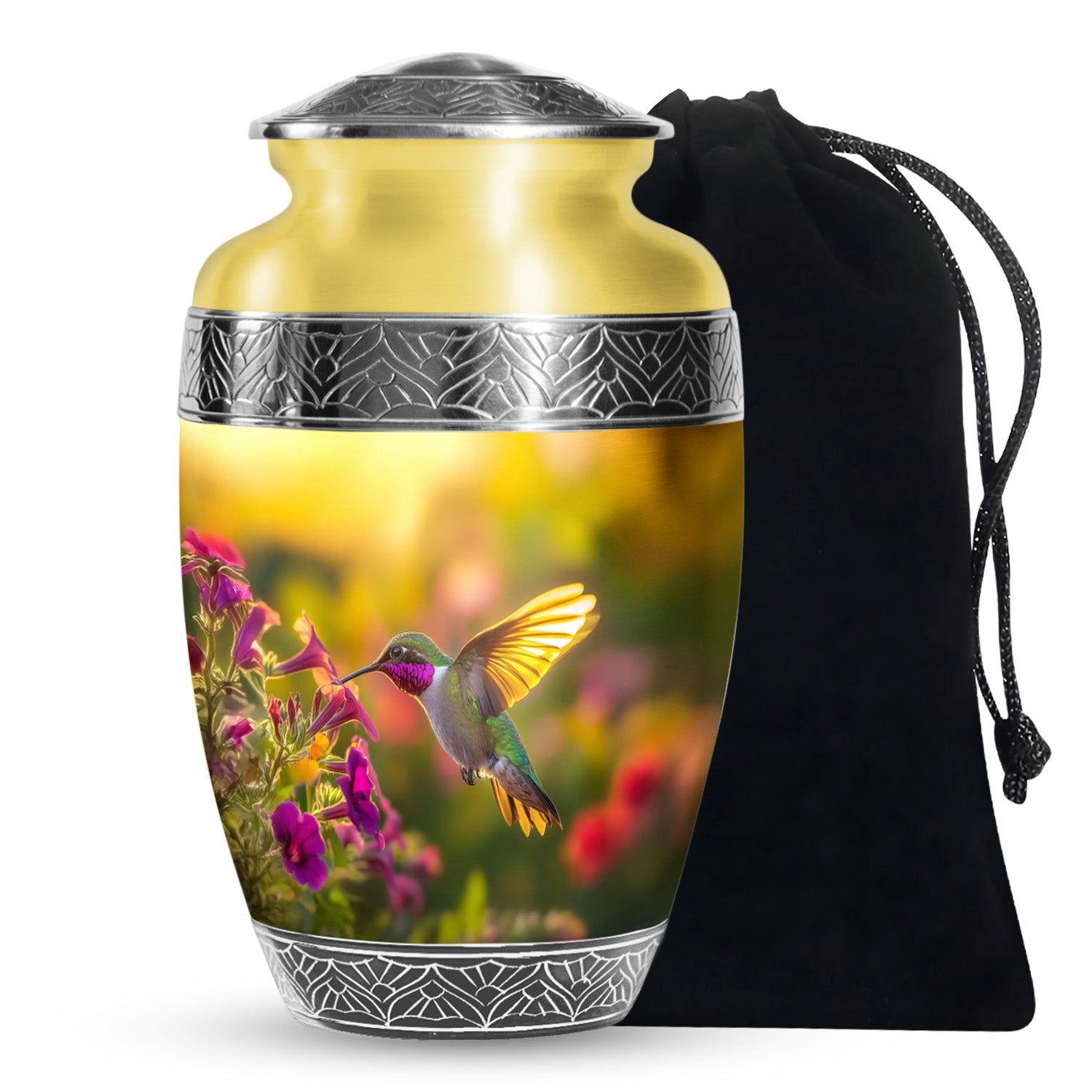 Classic Hummingbird Memorial Urn - Artistic Funeral Urn For Male & Female