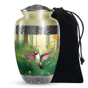 Forest Hummingbird Cremation Urn - Beautiful Natural Memorial Urn For Human Ashes