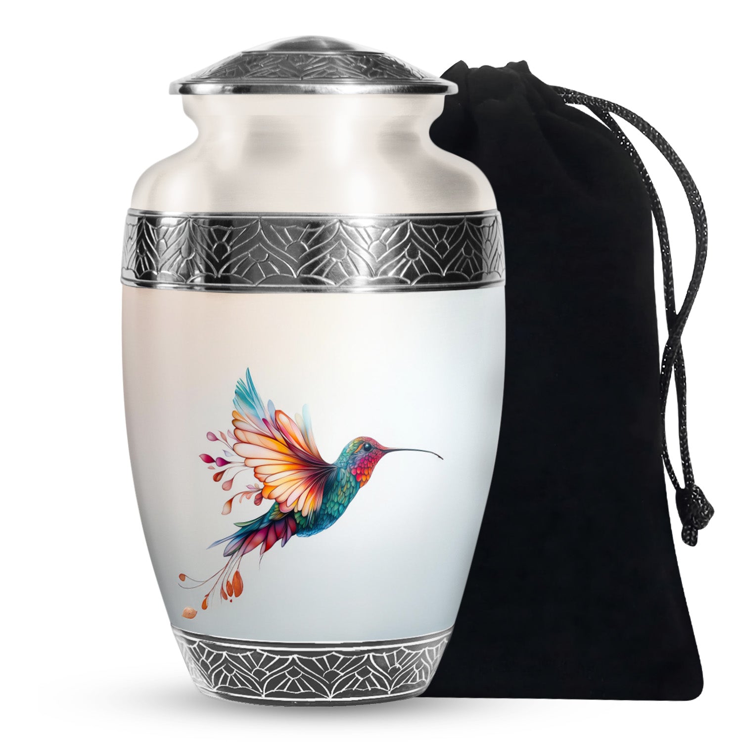 Colorful Hummingbird Cremation Urn -Artistic Memorial Urn For Loved Ones