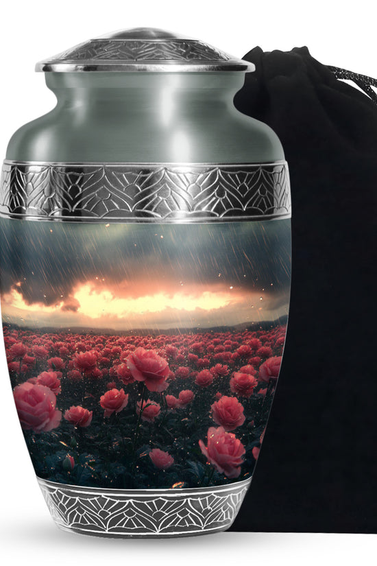 Red Rose Sunset Memorial Urn – Memorial Urn For Human Ashes