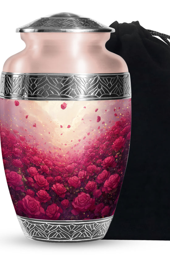 Rose Field Tribute Urn – Stylish Funeral Urn For Human Ashes