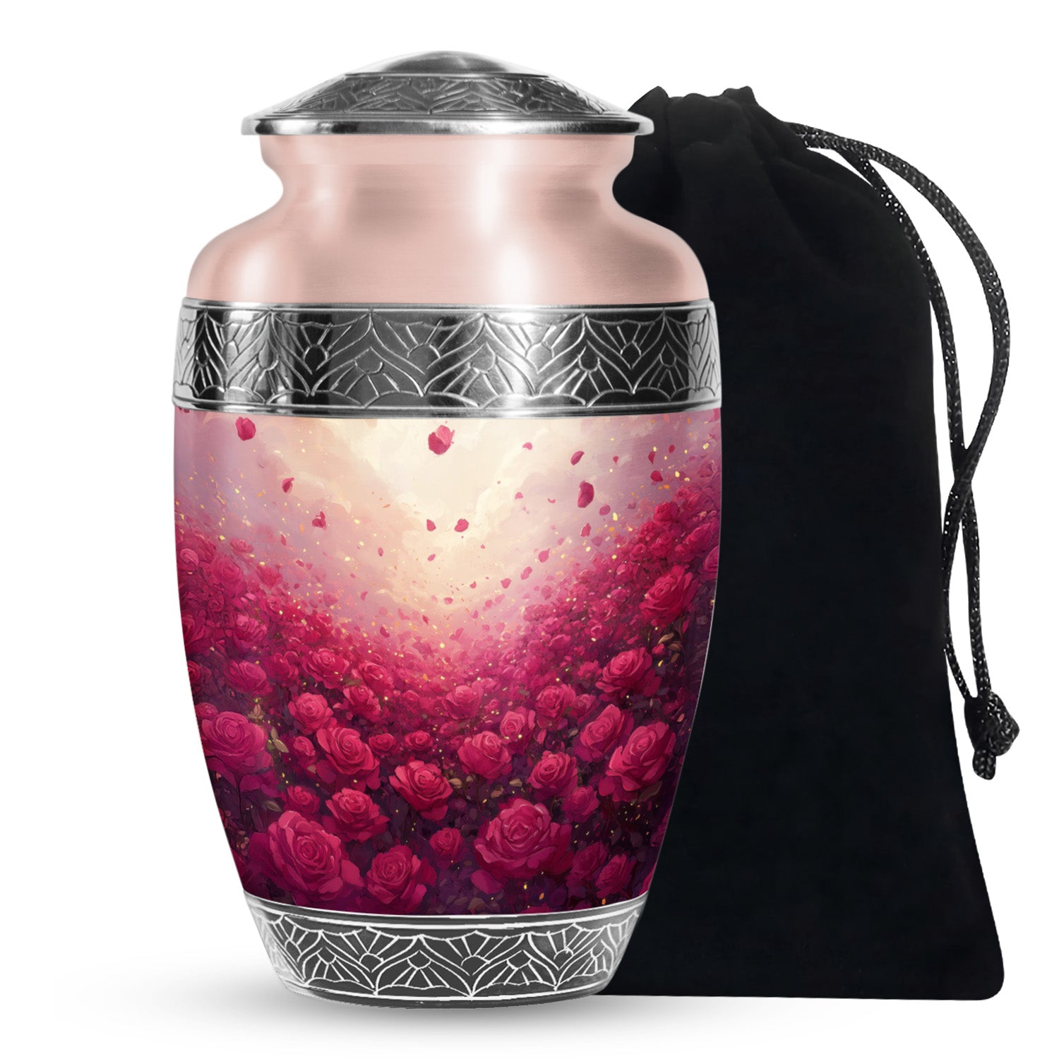 Rose Field Tribute Urn – Stylish Funeral Urn For Human Ashes