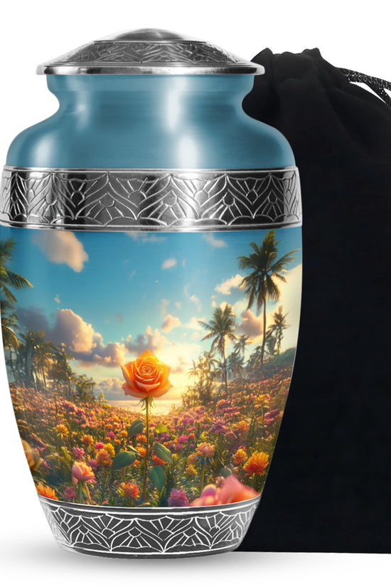 Flower Valley Memorial Urn - Beautiful Cremation Urn For Human Ashes