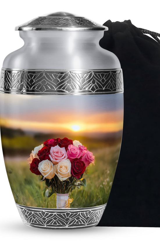 Rose Bouquet Creamtion Urn – Sunset Memorial Urn For Adults