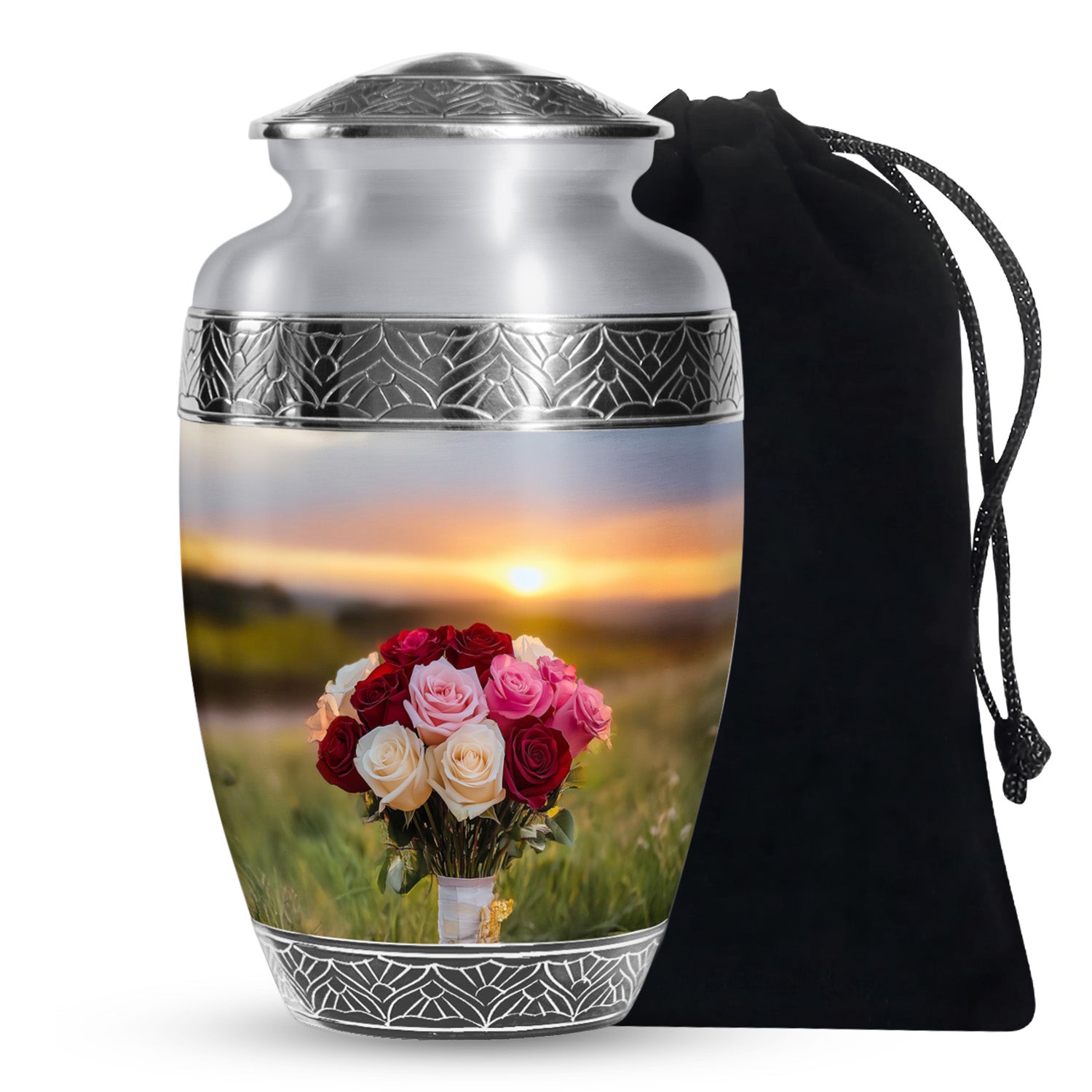 Rose Bouquet Creamtion Urn – Sunset Memorial Urn For Adults