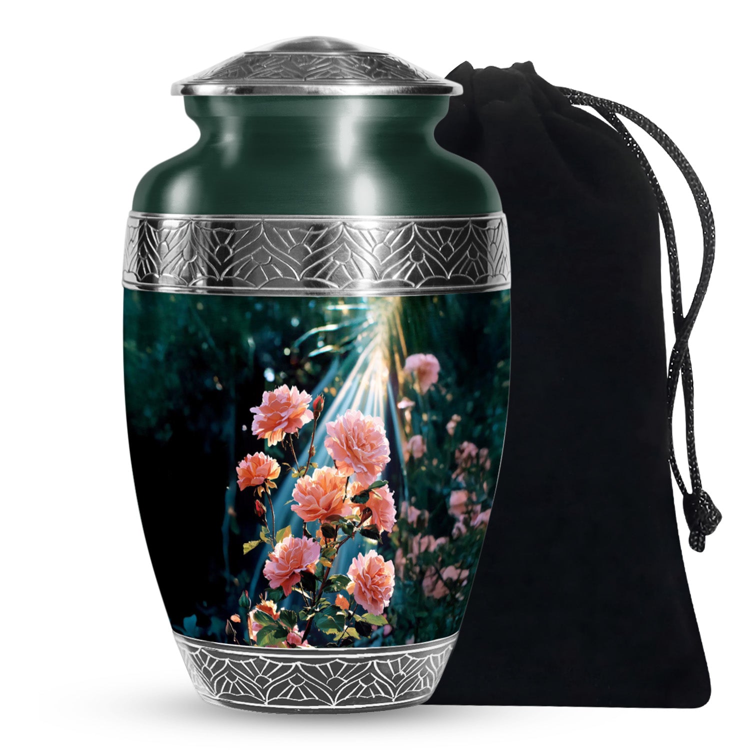 Rose Cremation Urn - Artistic Rose Memorial Urn For Adult Ashes