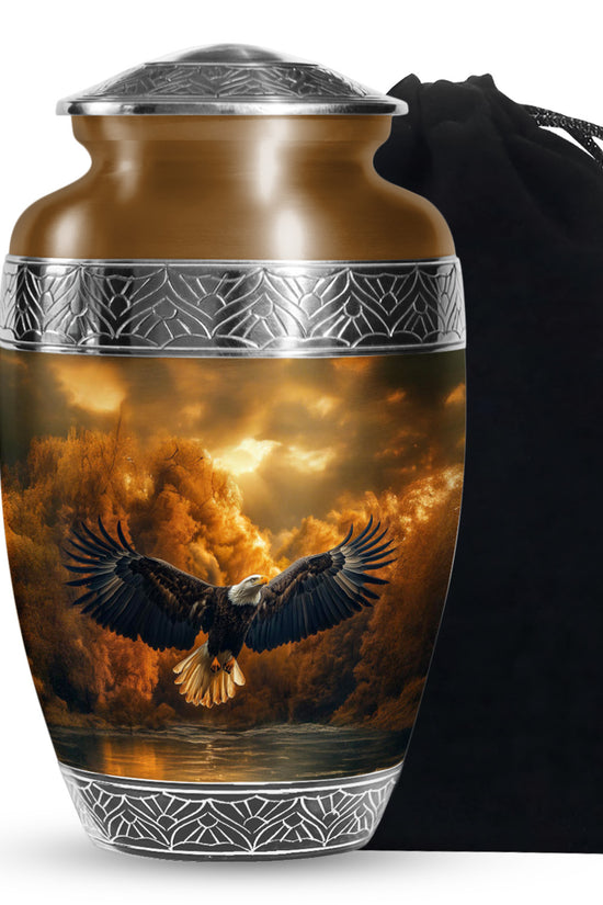 Fierce Eagle Memorial Urn for Ashes - Cremation Urn For Men