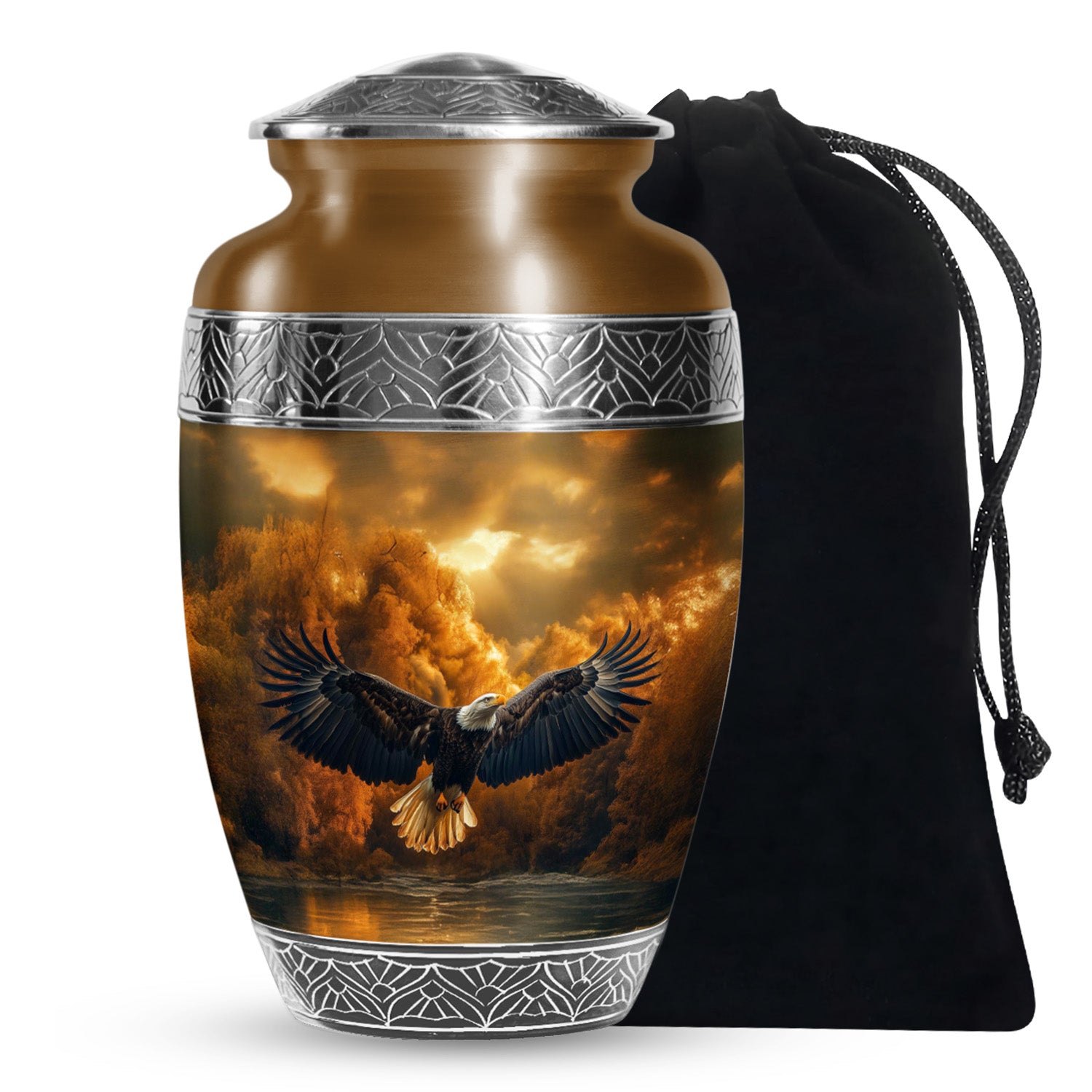 Fierce Eagle Memorial Urn for Ashes - Cremation Urn For Men