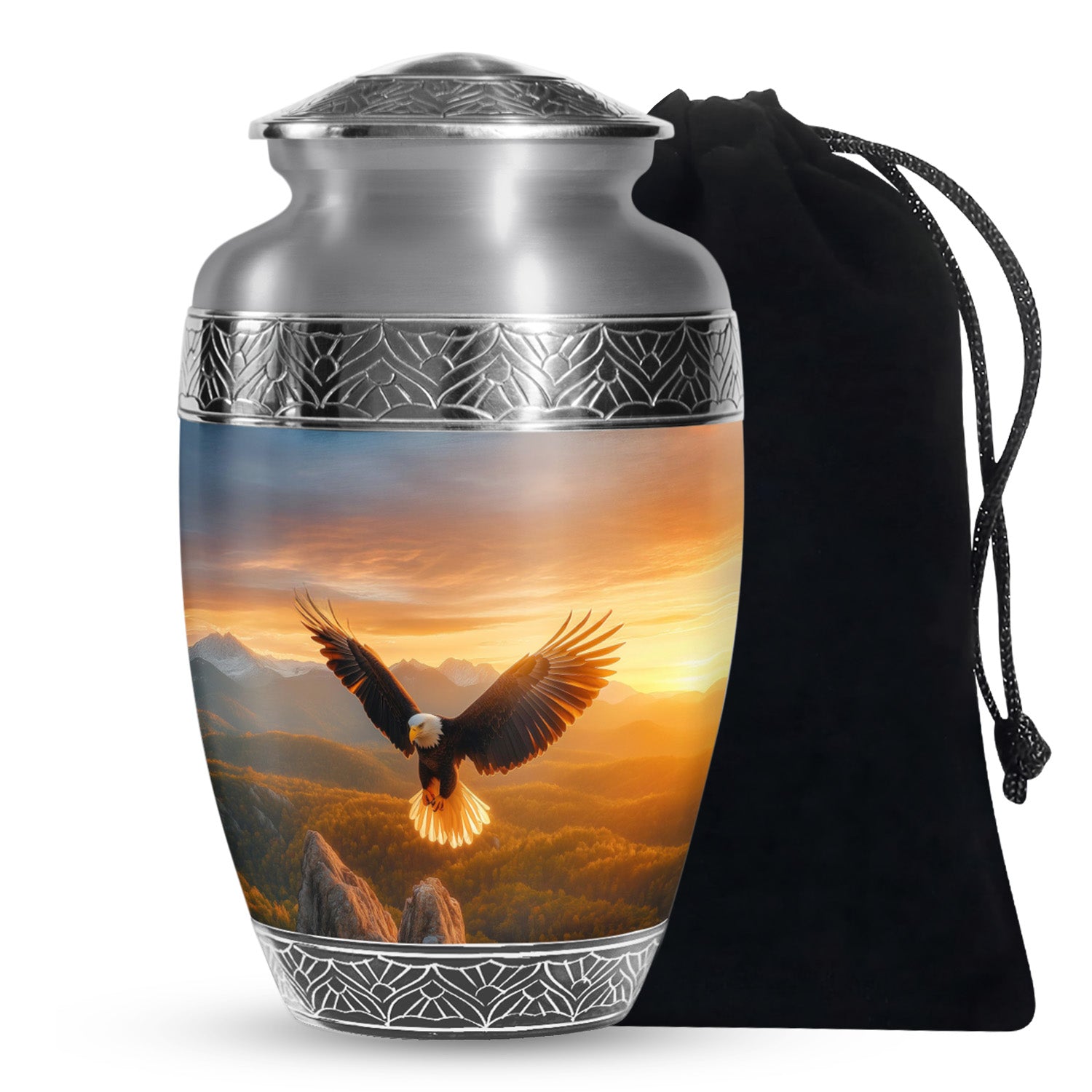 Flying Eagle Memorial Ashes Urn for Cremation - Urn For Ground Burial