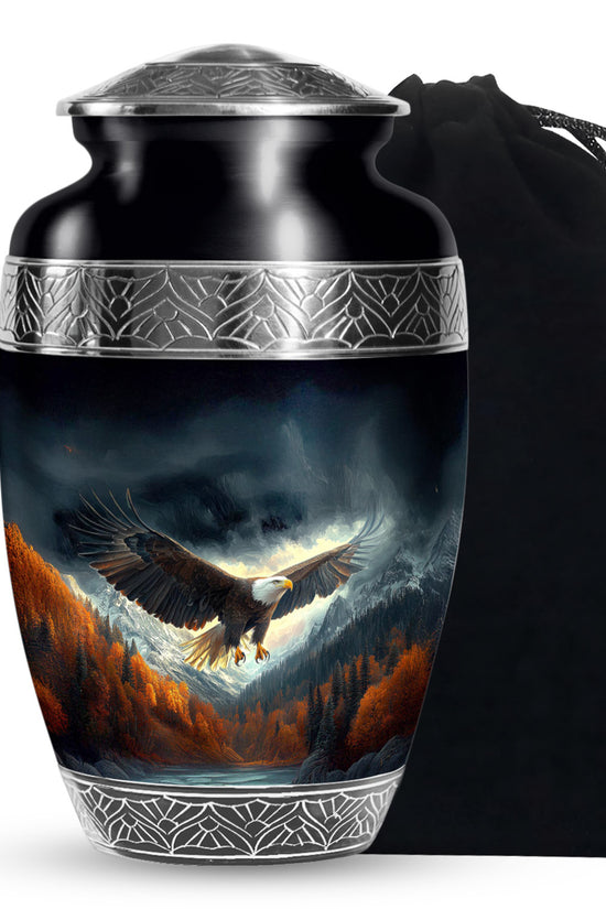 Bald Eagle Funeral Urn For Men & Women - Bird Cremation Urn