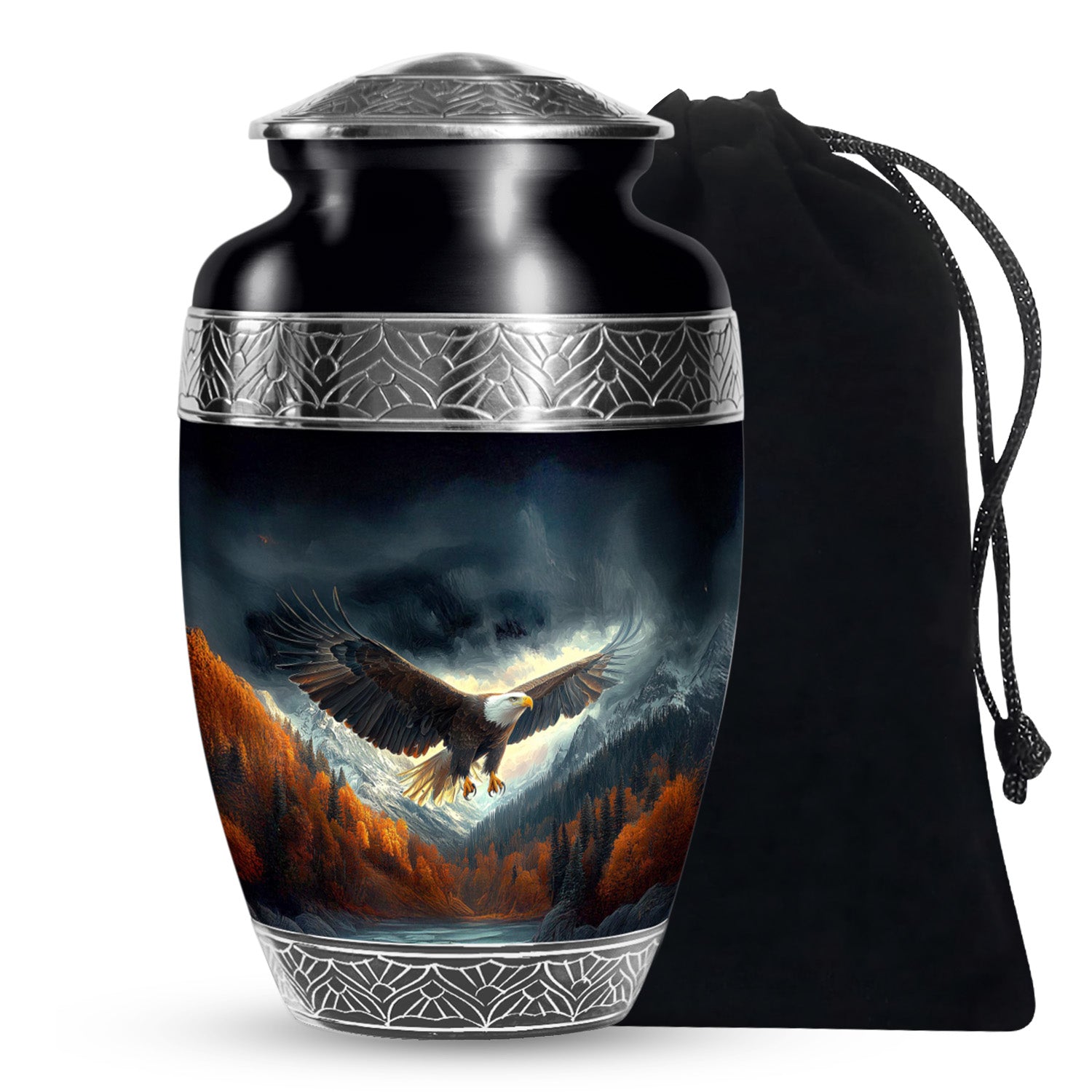 Bald Eagle Funeral Urn For Men & Women - Bird Cremation Urn