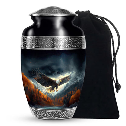 Bald Eagle Funeral Urn For Men & Women - Bird Cremation Urn