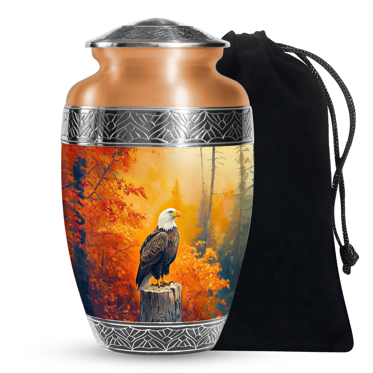 Orange Cremation Urn For Ashes - Bald Funeral Urn For Sale