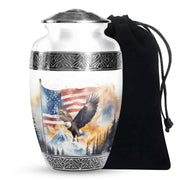 Patriotic Eagle Urn For Men - Military Tribute Cremation Urn For Ashes