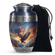 Military Memorial Urn - Bald Eagle Memorial Urn For Loved Ones