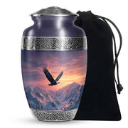 Beautiful Mountain Theme Funeral Urn - Eagle Theme Memorial Urn For Ashes