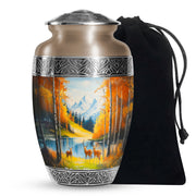 Deer Family Memorial Urn - Artistic Mountain Urn For Male & Female