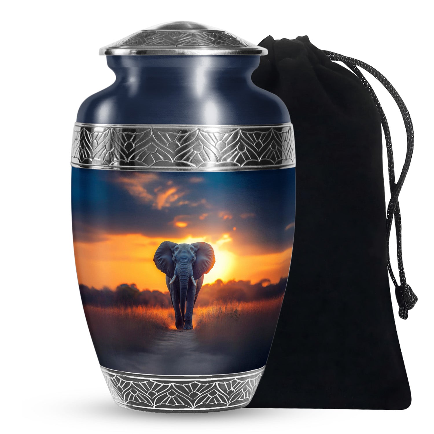 Guardian Elephant Urn - Sunset Tribute Cremation Urn For Male & Female