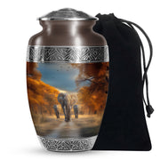 Elephant Memorial Ashes Urn For Dad - Elephant Family Cremation Urn