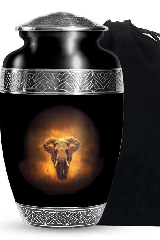 Elephant Tribute Memorial Urn - Stylish Cremation Urn For Human Ashes