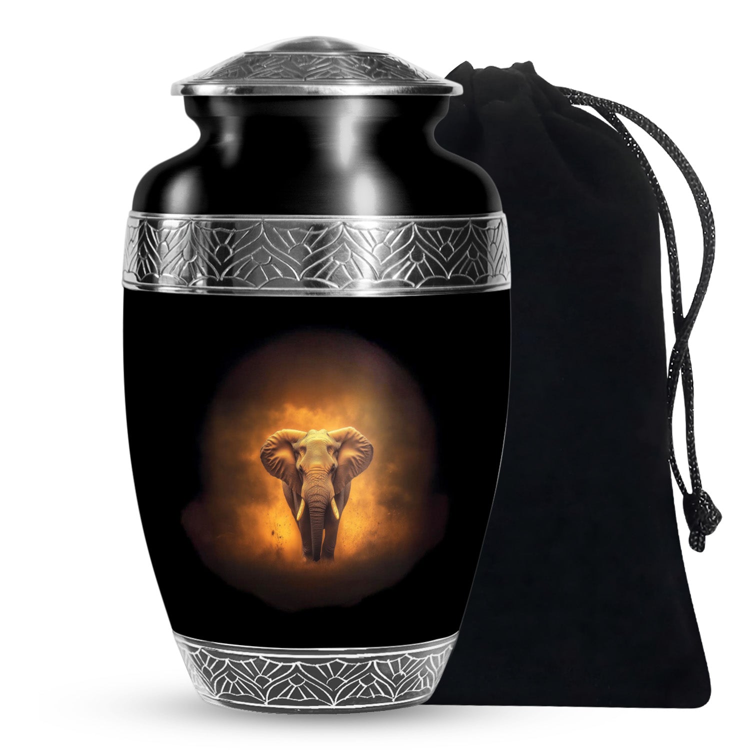Elephant Tribute Memorial Urn - Stylish Cremation Urn For Human Ashes