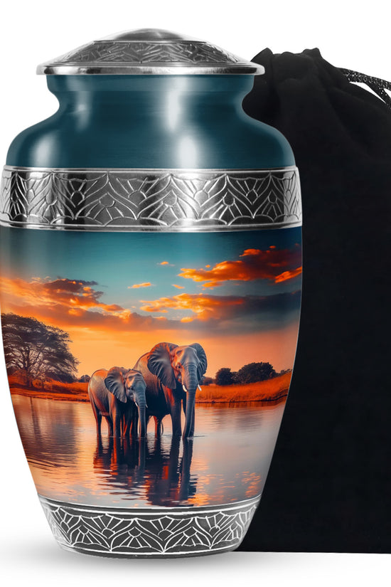 Elephant Mother Bond Memorial Urn - Peaceful Cremation Urn For Mother