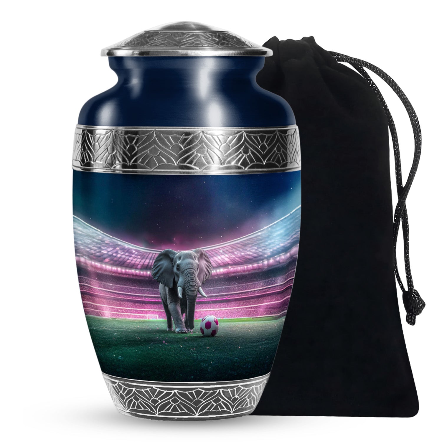 Elephant in Stadium Creamation Urn – Football Memorial Urn For Adult Ashes