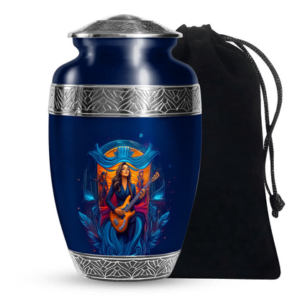 Artistic Guitar Burial Urn - Beautifully Crafted Funeral Urns For Women