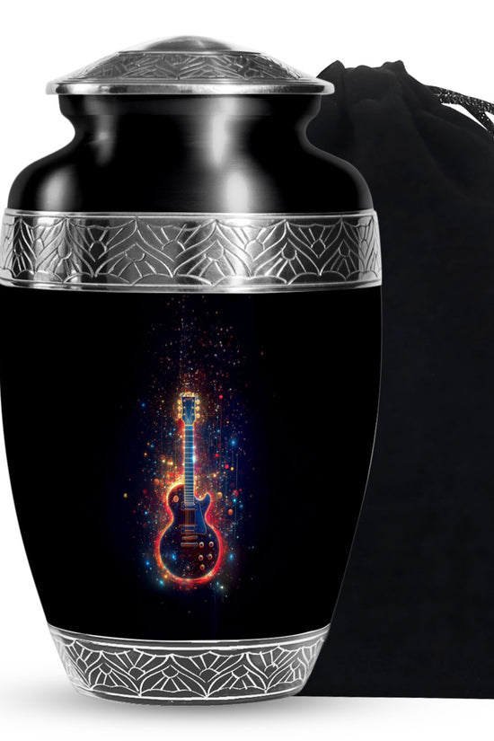 Heavenly Guitar Tribute Urn - Memories Urn For Adults