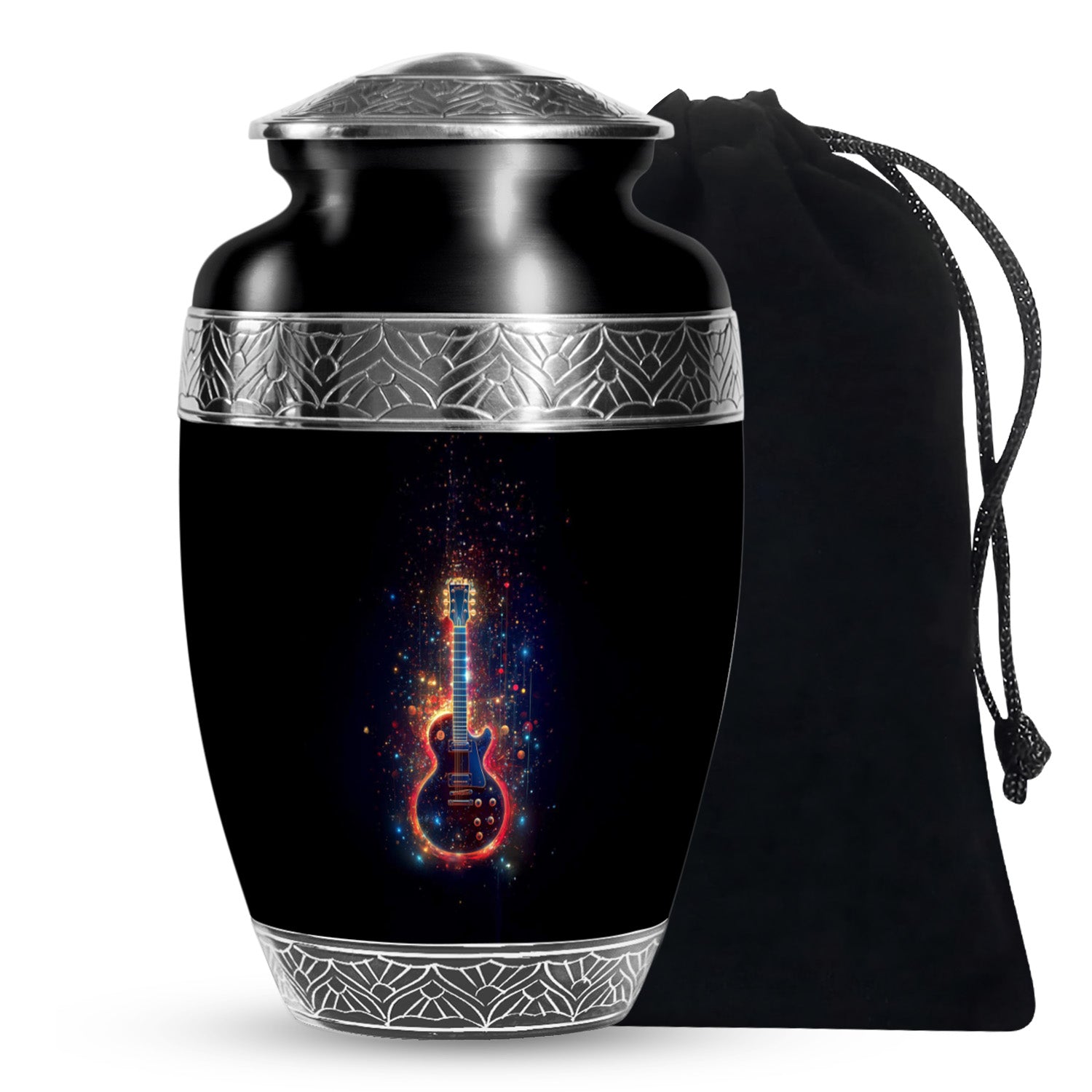 Heavenly Guitar Tribute Urn - Memories Urn For Adults