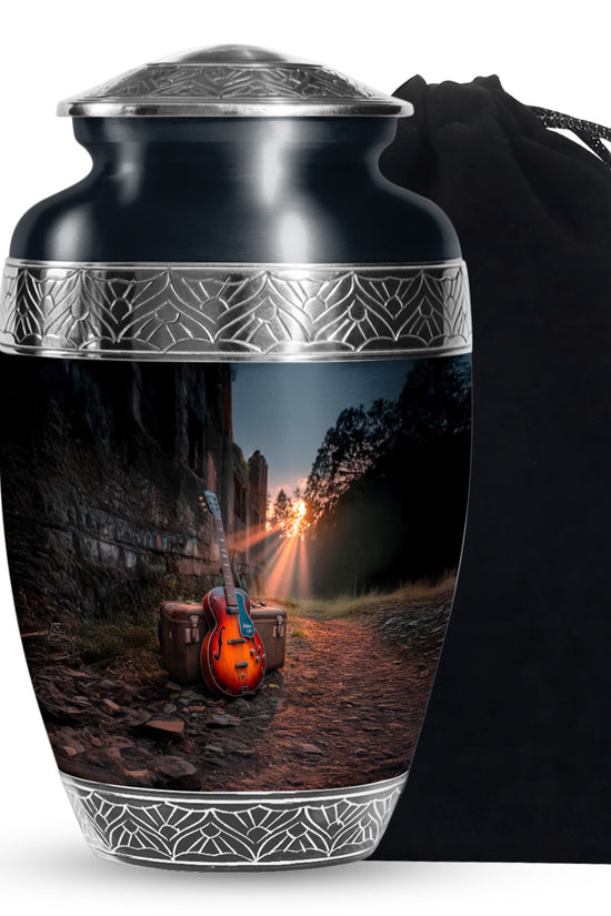 Guitar Memorial Urn - Musical Theme Cremation Urn For Adult Ashes