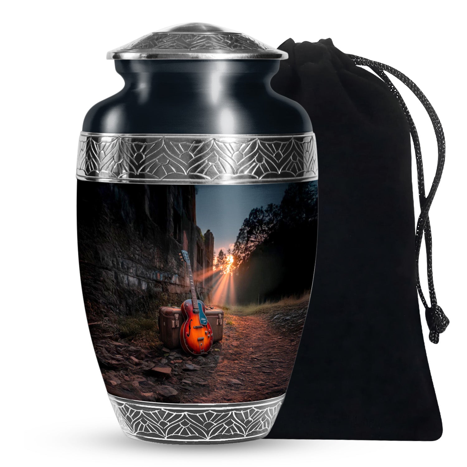 Guitar Memorial Urn - Musical Theme Cremation Urn For Adult Ashes