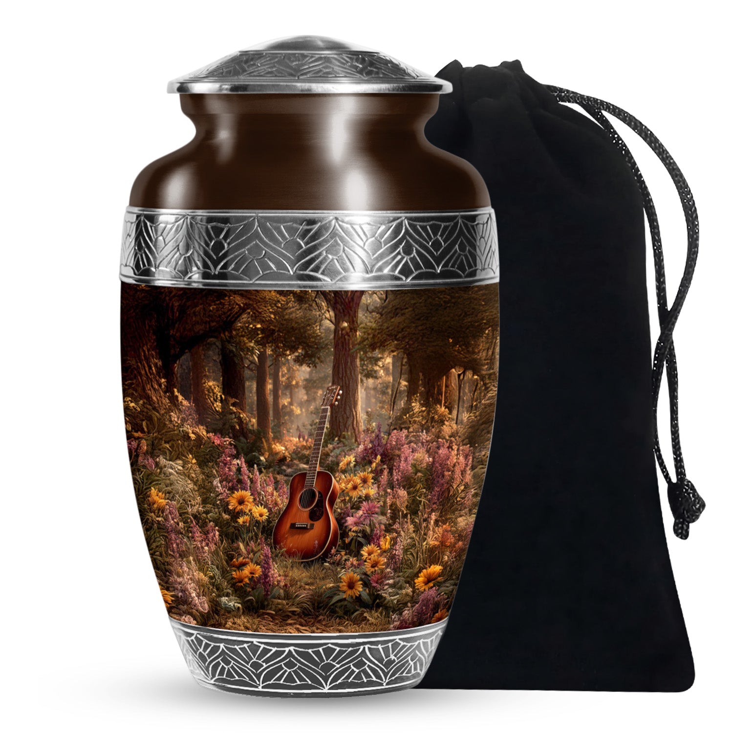 Guitar Theme Funeral Urn - Beautiful Cremation Urn For Loved Ones