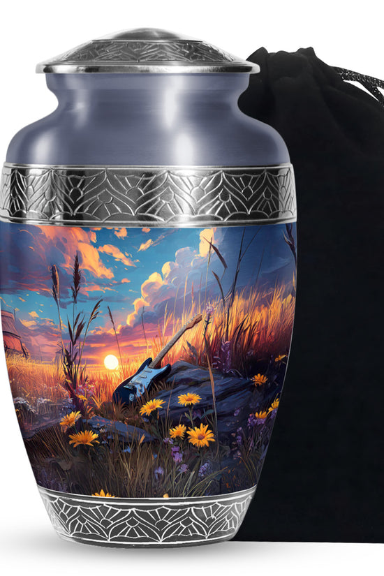 Peaceful Guitar Cremation Urn - Musical Tribute Urn For Loved Ones