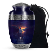 Peaceful Fishing Cremation Urn - Scenic Lake Cremation Urn For Human Ashes