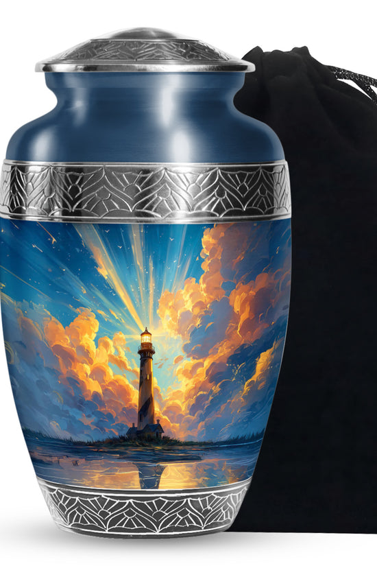 Divine Sky Lighthouse Urn - Premium Cremation Urn For Adult Male & Female