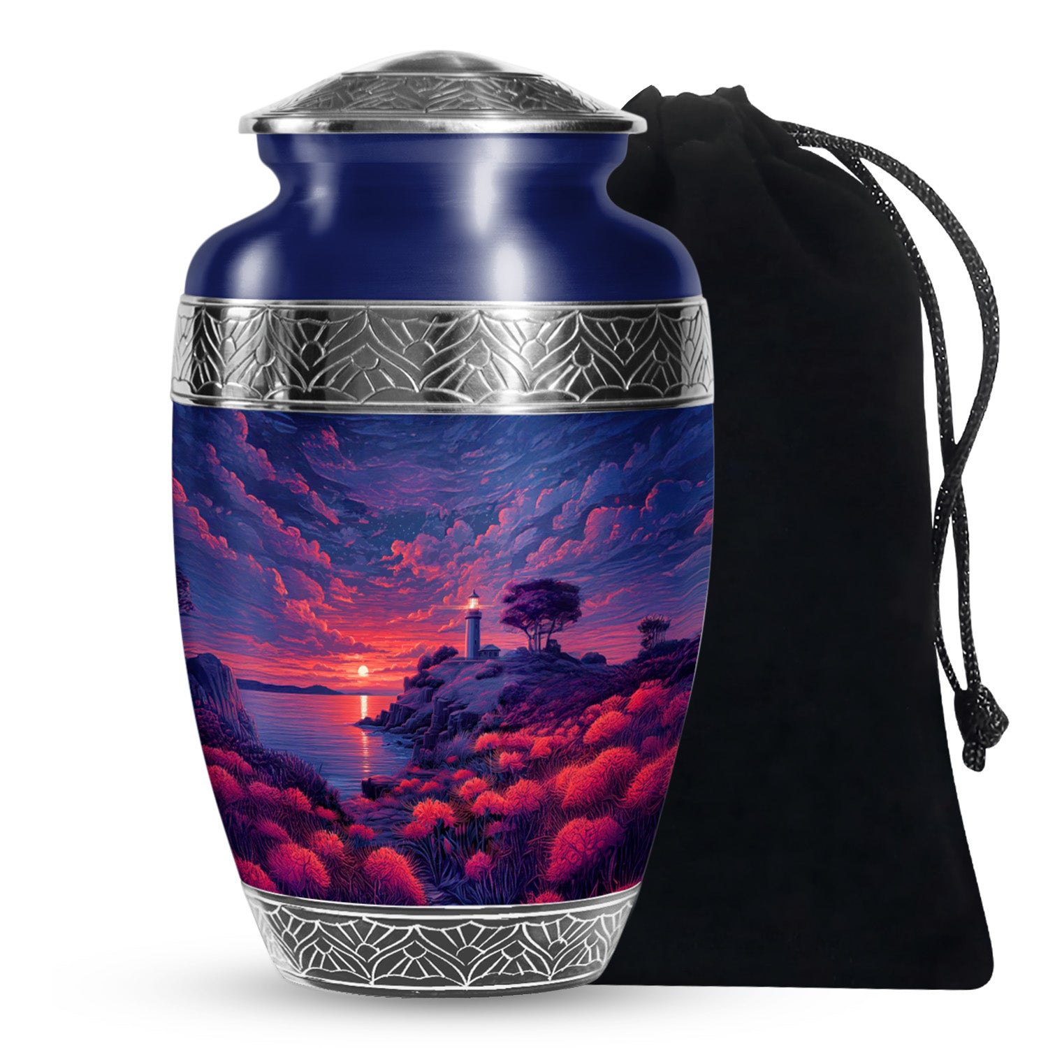 Beautiful Sunset Lighthouse Urn - Decorative Urns For Human Ashes