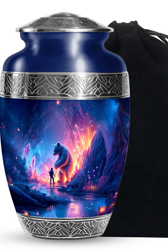 Cave Bear Cremation Urn - Protector Memorial Urn For Father & Mother