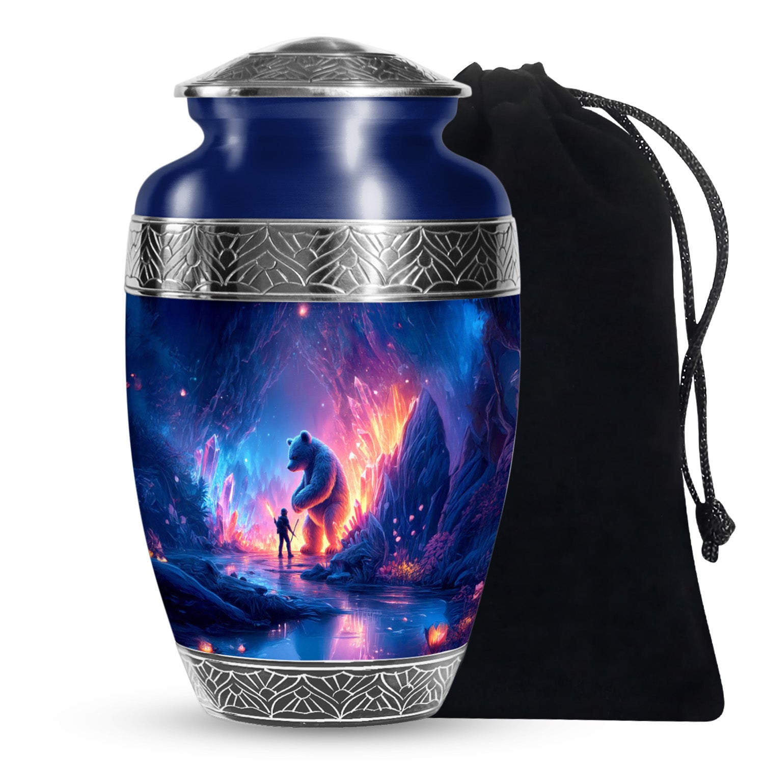 Cave Bear Cremation Urn - Protector Memorial Urn For Father & Mother