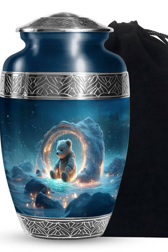 Cute Teddy Bear Memorial Urn - Funeral Urn For Human Ashes