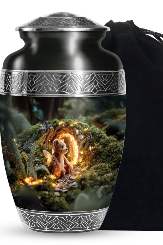 Fairy Teddy Bear Memorial Urn - Peaceful Cremation Urn For Loved Ones