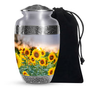 Golden Light Sunflower Urn - Memorial Urn For Loved Ones