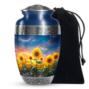 Sunflower Garden Bee Urn - Artistic Memorial Urn For Ashes
